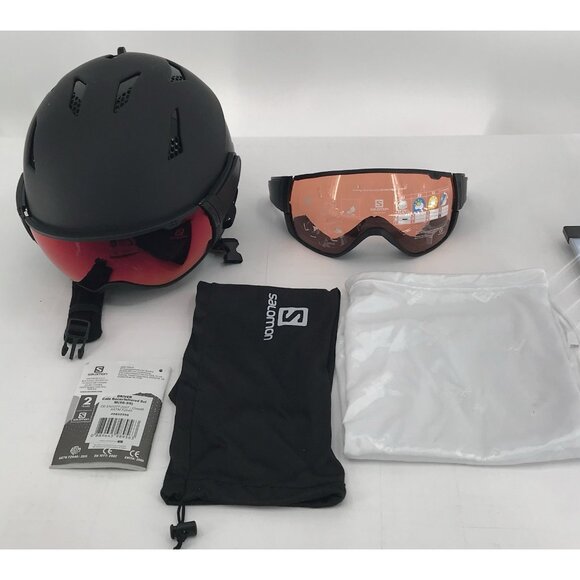 Salomon Driver Racer Infrared Black Ski Snowboard Visor Helmet Size Medium - Picture 1 of 16